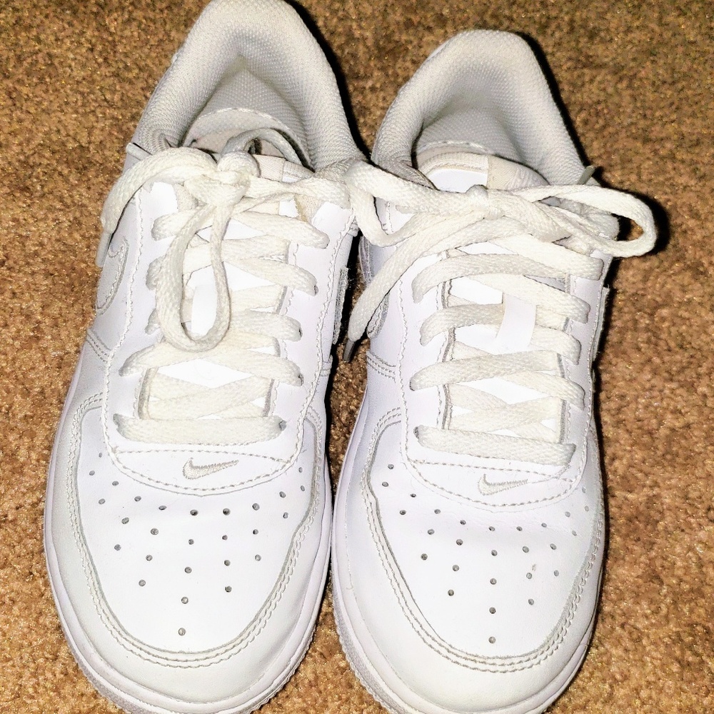 White Nike Air Force Ones Sz 13C